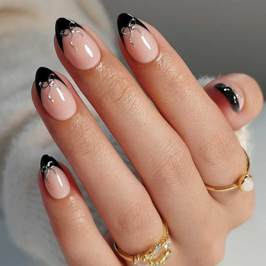 Tuxedo Almond Press On