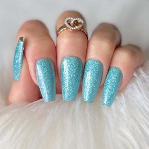 Blue Nebula CHROME Dip Powder