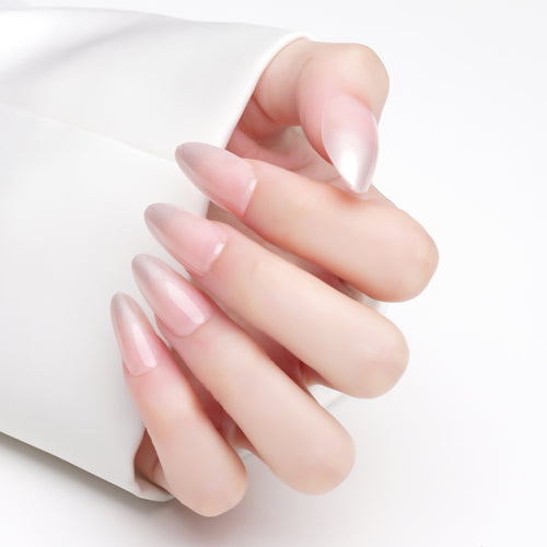 Gilded Tip Almond Press On