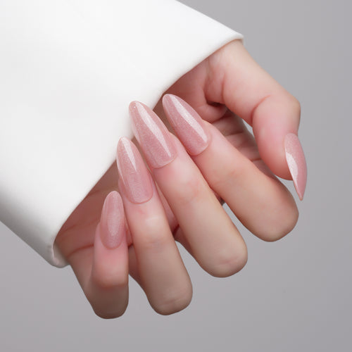 Sheer Blush Round Press On