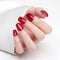 Red Cat Eye Square Press On