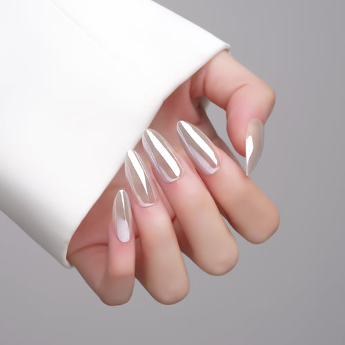 Iridescent Round Press On