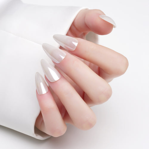Barely White Almond Press On