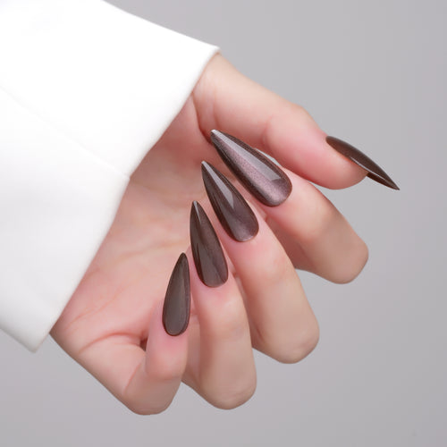 Wine and Dine Cat Eye Almond Press On