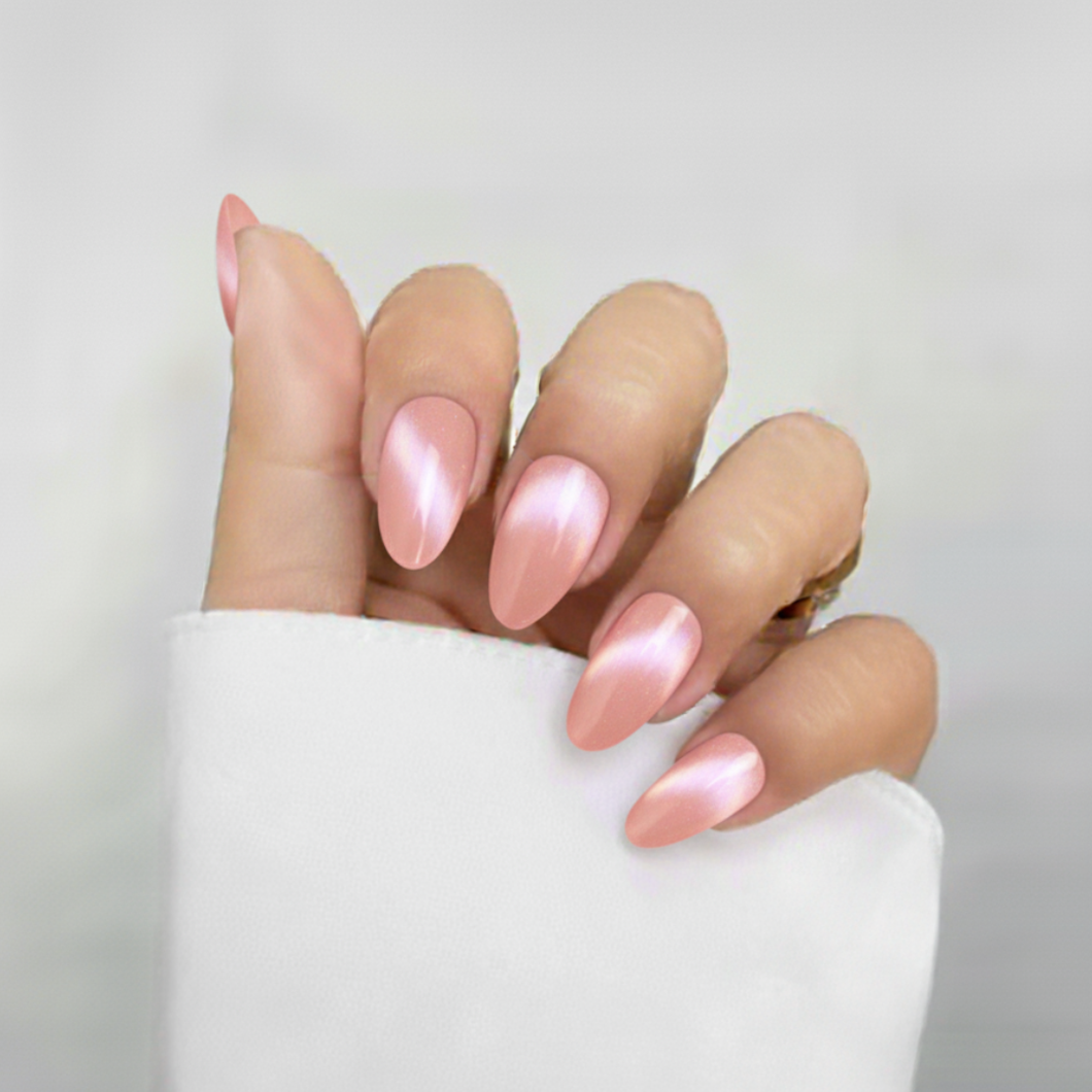 Light Pink Cat Eye Press On