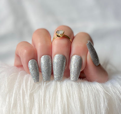 Silver Starlight CHROME Dip Powder