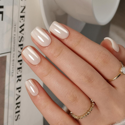 Glazed Vanilla Square Press On